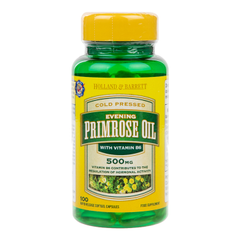Image 1 for Natural Evening Primrose Oil 100 Capsules 500mg plus Vitamin B6