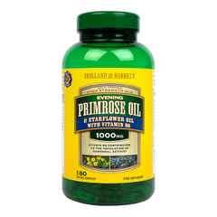 Image 1 for Evening Primrose Oil and Starflower Oil Capsules 1000mg plus Vitamin B6 180 Capsules