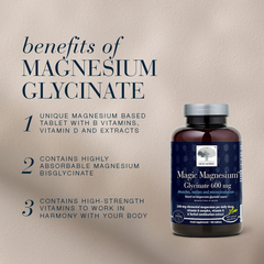 Image 2 for Magic Magnesium Glycinate 600mg 180 Tablets