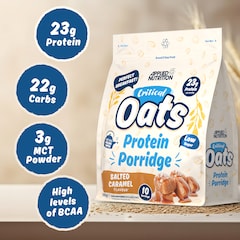 Image 2 for Critical Oats Advanced Protein Porridge - Whey Protein Powder Blend With Wholegrain Oats & Iso-Xp Protein Isolate (600G - 10 Servings) (Salted Caramel)