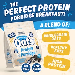 Image 5 for Critical Oats Advanced Protein Porridge - Whey Protein Powder Blend With Wholegrain Oats & Iso-Xp Protein Isolate (600G - 10 Servings) (Cookies & Cream)