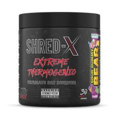 Image 1 for Shred X Fat Burner - Abe All Black Everything Fat Burner, Thermo Weight Management (300G - 30 Servings) (Sour Gummy Bear)