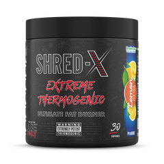 Image 1 for Shred X Fat Burner - Abe All Black Everything Fat Burner, Thermo Weight Management (300G - 30 Servings) (Lemon Ice Tea)