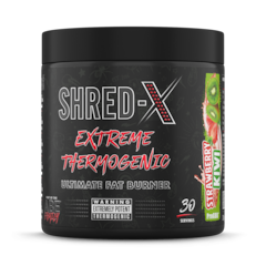 Image 1 for Shred X Fat Burner - Abe All Black Everything Fat Burner, Thermo Weight Management (300G - 30 Servings) (Strawberry Kiwi)