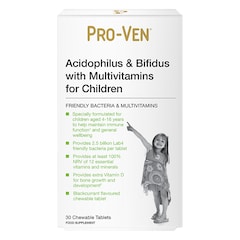 Acidophilus & Bifidus with Multivitamins 30 Chewable Tablets for Children