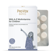 Image 1 for Pro-ven Biotics Acidophilus & Bifidus with Multivitamins - 30 Chewable Tablets for Children (Aged 4-16)