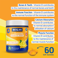 Image 5 for Bioglan Vitamin D3 1000iu 60 Vitagummies