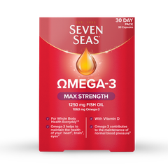 Image 1 for Omega-3 Fish Oil Max Strength With Vitamin D 30 Capsules