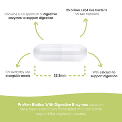Image 4 for Pro-ven Biotics Acidophilus & Bifidus With Digestive Enzymes 30 Capsules