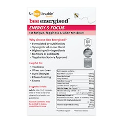 Bee Energised Energy and Focus 20 Capsules