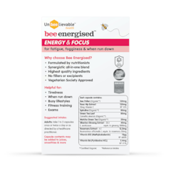 Bee Energised Energy and Focus 20 Capsules