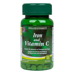 Image 1 for Iron & Vitamin C 100 Tablets
