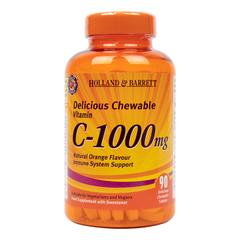 Image 1 for Chewable Vitamin C with Rose Hips 90 Tablets 1000mg