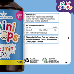 Image 3 for Vitamin D3 Drops for Children 50ml