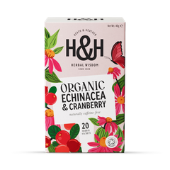Image 1 for Organic Echinacea & Cranberry 20 Tea Bags
