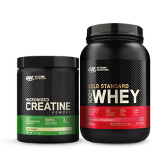 Image 1 for Creatine & Whey Gold Standard Strawberry Bundle