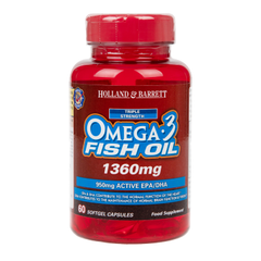 Image 1 for Omega 3 Triple Strength Fish Oil 60 Capsules 1360mg