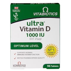 Vitabiotics Ultra Vitamin D 1000 IU Optimum Level 96 Tablets