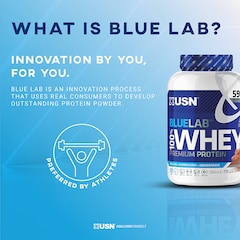 Blue Lab Whey Premium Protein Powder Strawberry 908g