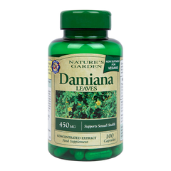 Image 1 for Nature's Garden Damiana Leaves Capsules 450mg 100 Capsules