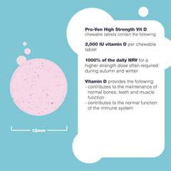 Image 4 for Pro-Ven Vitamin D High Strength 60 Chewable Tablets