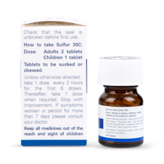 Image 2 for Sulphur 30c 125 Tablets