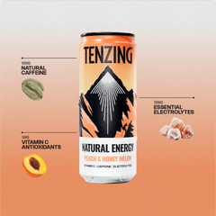 Image 2 for Natural Energy Drink Peach & Honey Melon 4x 330ml