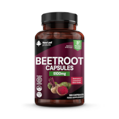Image 1 for New Leaf Beetroot Capsules With Black Pepper 180 Capsules