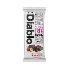 Diablo Sugar Free Dark Chocolate with Hazelnuts Bar 85g