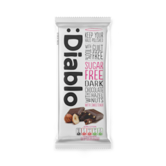 Sugar Free Dark Chocolate with Hazelnuts Bar 85g