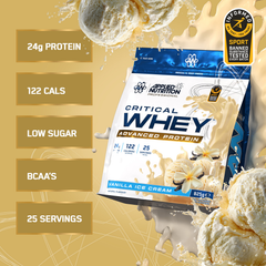 Image 4 for Critical Whey Protein Powder Vanilla Ice Cream 825g