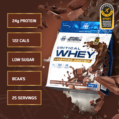 Image 4 for Critical Whey Protein Powder Chocolate Milkshake 825g