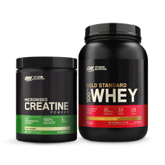 Image 1 for Creatine & Whey Gold Standard Chocolate Peanut Butter Bundle