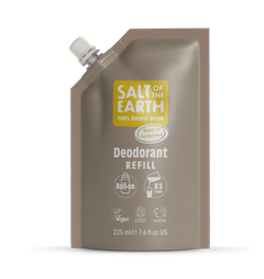 Image 1 for Salt Of The Earth Natural Roll-On Deodorant Refill Pouch Amber & Sandalwood 225ml