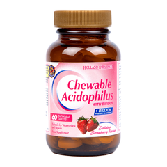 Image 1 for Live Friendly Bacteria + Acidophilus Chewable Strawberry 60 Tablets