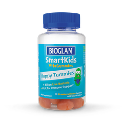 Image 1 for Bioglan SmartKids Happy Tummies 30 Strawberry Flavour Gummies