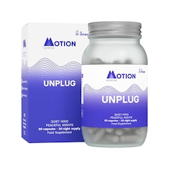 Motion Nutrition Night Time Unplug 60 Capsules 30 Day Supply