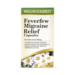 Image 1 for Feverfew Migraine Relief 30 Capsules 100mg