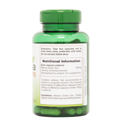 Image 3 for Matcha Tea 500mg 100 Capsules