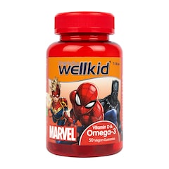 Vitabiotics Wellkid Marvel Vit D Omega 7-14 years 50 Vegan Soft Jellies