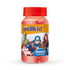 Wellkid Marvel Vitamin D 7-14 years 50 Vegan Soft Jellies