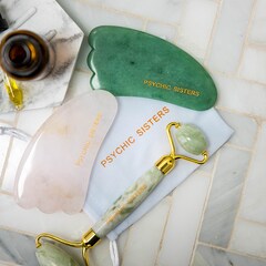 Psychic Sisters Rose Quartz Gua Sha Facial Wand