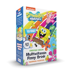 SpongeBob SquarePants Nickelodeon Multivitamin Fizzy Drink Tropical 10 Sachets