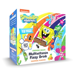 SpongeBob SquarePants Nickelodeon Multivitamin Fizzy Drink Tropical 30 Sachets