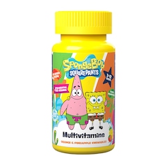 SpongeBob SquarePants Nickelodeon Multivitamins with added Probiotics Orange & Pineapple 60 Chewables
