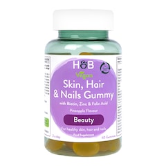 Holland & Barrett Skin Hair And Nails Vegan Pineapple Flavour  60 Gummies
