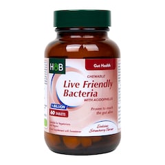 Live Friendly Bacteria Strawberry Flavour 60 Chewable Tablets