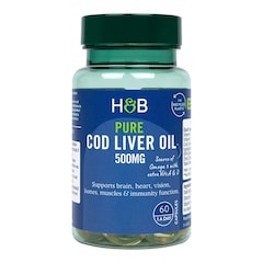 Pure Cod Liver Oil 500mg 60 Capsules