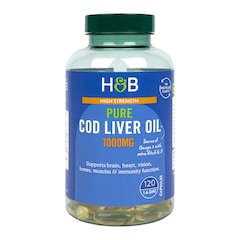 Holland & Barrett Pure Cod Liver Oil 1000mg 120 Capsules