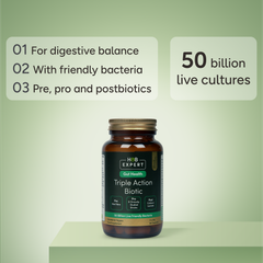 Image 4 for Triple Action Biotic Gut Formula 60 Capsules